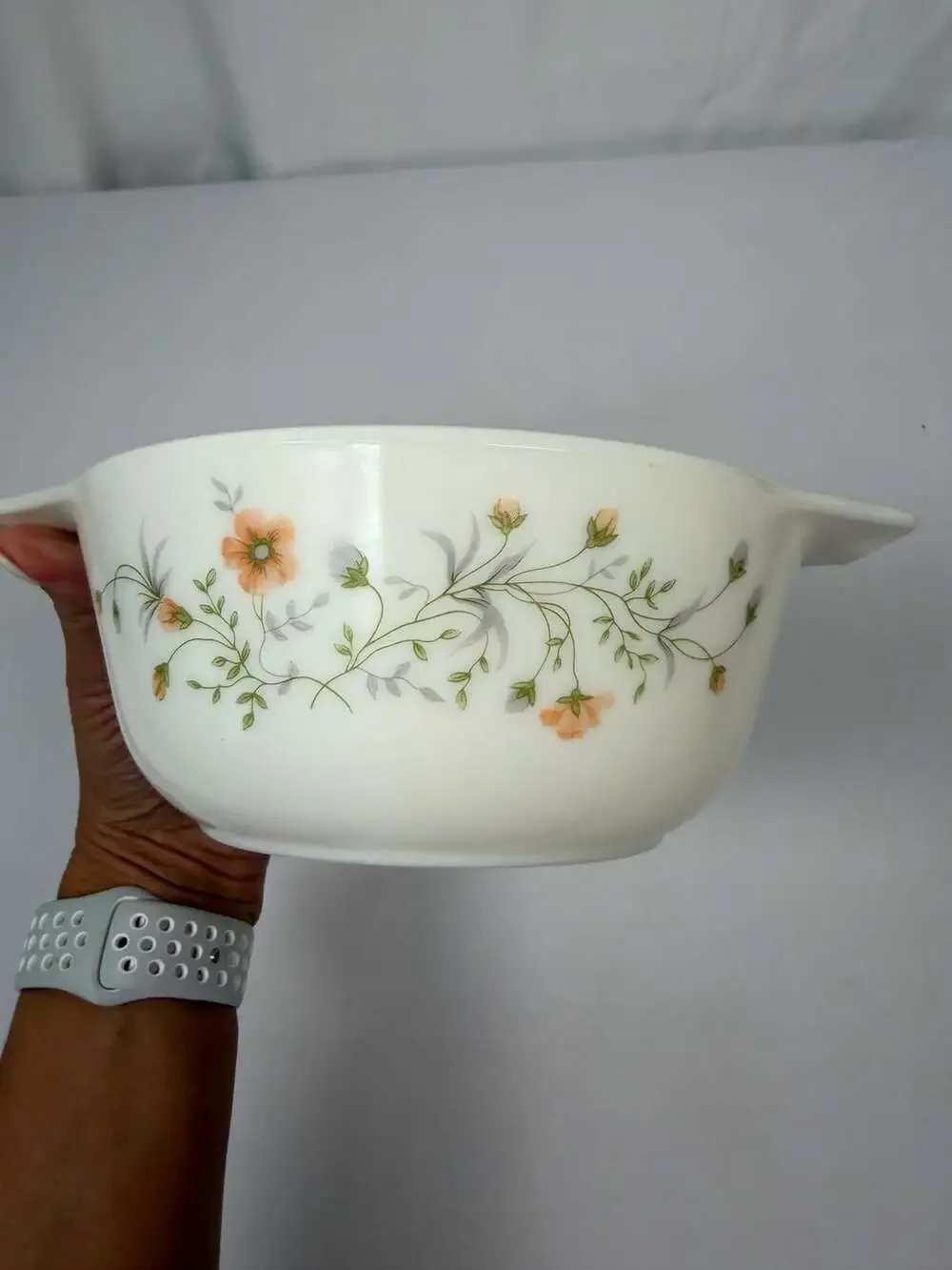 Vintage Pyrex England Emily Spring Garden Casserole Dish Bowl